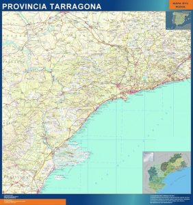 Province Tarragona map from Spain