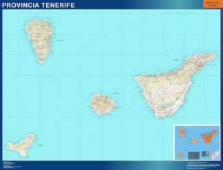 Province Tenerife map from Spain