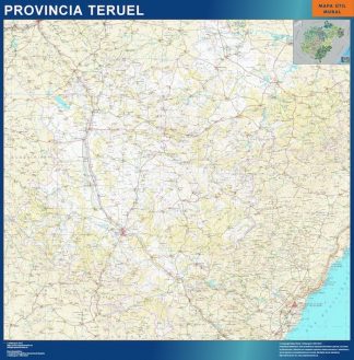 Province Teruel map from Spain