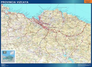 Province Vizcaya map from Spain