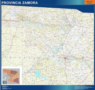 Province Zamora map from Spain