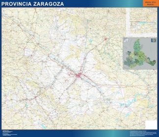 Province Zaragoza map from Spain