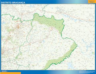 Region of Bragança map in Portugal