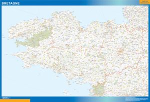 Region of Bretagne map