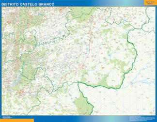 Region of Castelo Branco map in Portugal