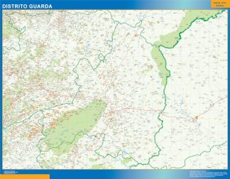 Region of Guarda map in Portugal