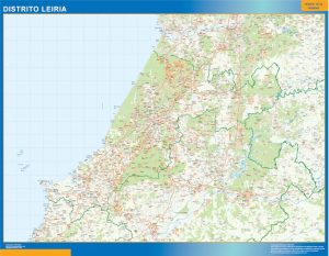Region of Leiria map in Portugal