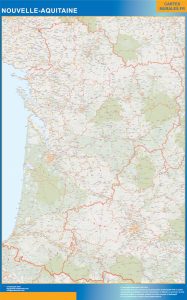 Region of Nouvelle Aquitaine map