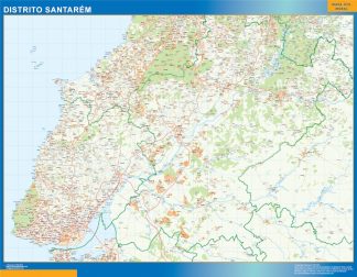 Region of Santarem map in Portugal