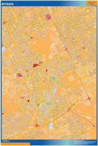 Riyadh laminated map