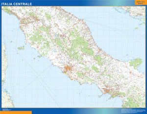 Road map Italy Central