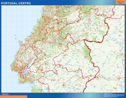 Road map Portugal Central