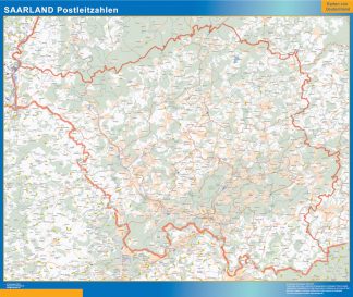 Saarland zip codes map
