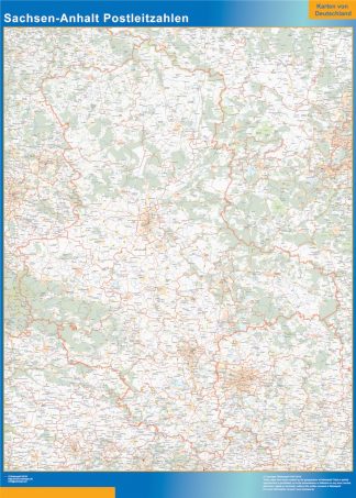Sachsen Anhalt zip codes map
