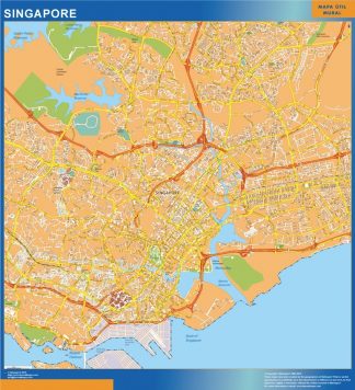 Singapore laminated map