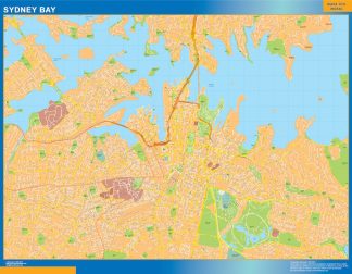 Sydney Bay laminated map