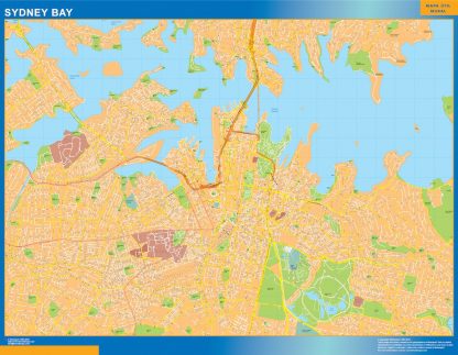 Sydney Bay laminated map