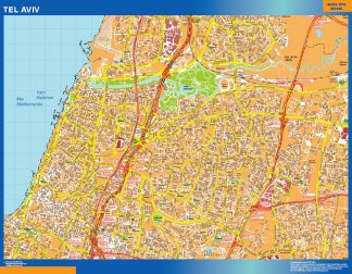 Tel Aviv laminated map