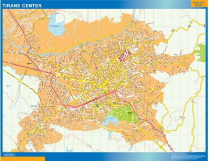 Tirane downtown map