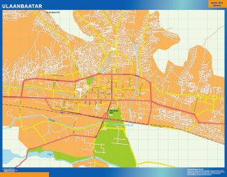 Ulaanbaatar laminated map