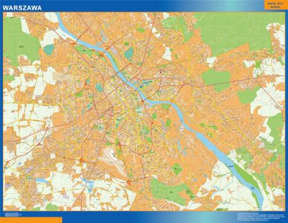 Mapa ścienna aglomeracji warszawskiej
