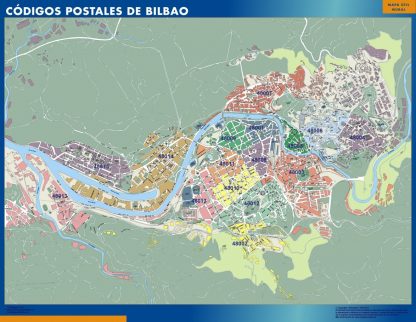 Zip codes Bilbao map