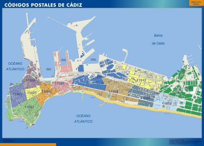 Zip codes Cadiz map
