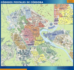 Zip codes Cordoba map