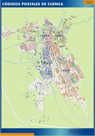 Zip codes Cuenca map