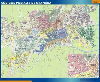Zip codes Granada map