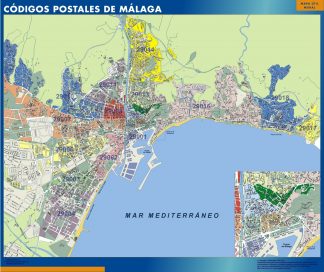 Zip codes Malaga map