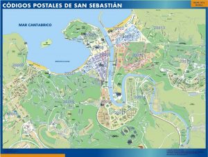 Zip codes San Sebastian map