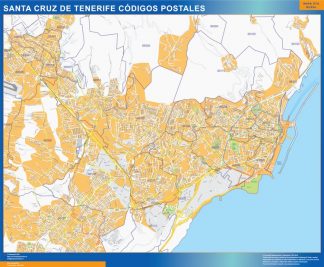 Zip codes Santa Cruz de Tenerife map