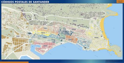Zip codes Santander map