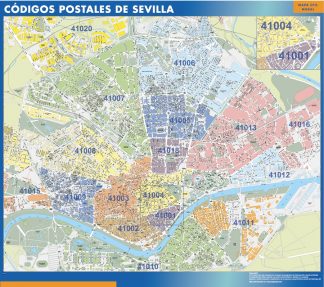 Zip codes Sevilla map
