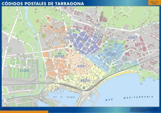 Zip codes Tarragona map
