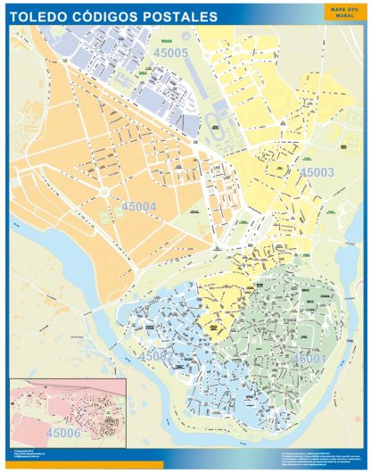 Zip codes Toledo map