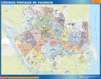 Zip codes Valencia map