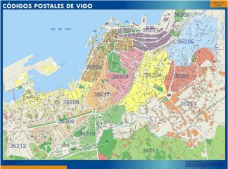 Zip codes Vigo map