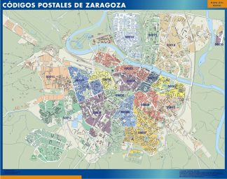 Zip codes Zaragoza map