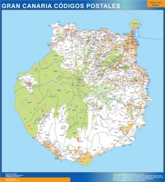 Zip codes isla Gran Canaria map