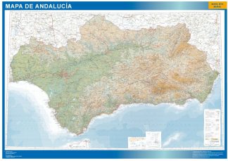 map of Andalucia relief