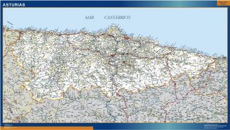 map of Asturias roads