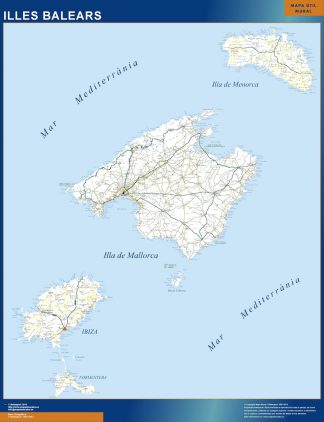 map of Balears islands roads