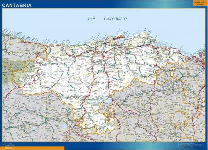 map of Cantabria roads