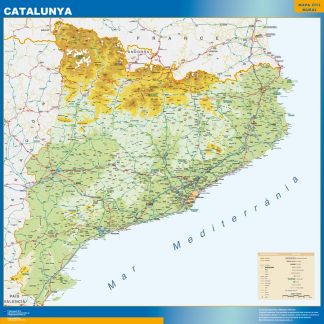 map of Catalonia physical