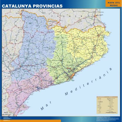 map of Catalonia provinces