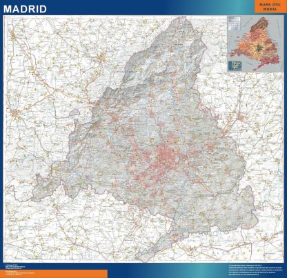 map of Community Madrid physical